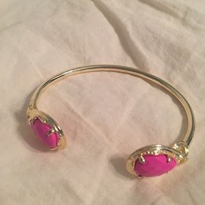 Kendra Scott Bracelet/Cuff in Gold with Hot Pink